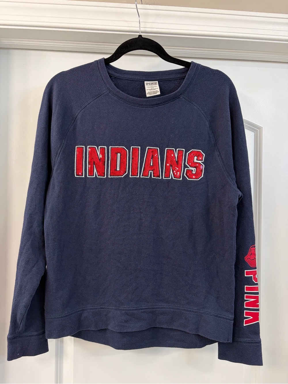Vintage Victoria secret PINK Cleveland Indians Crewneck Sweatshirt/sequins